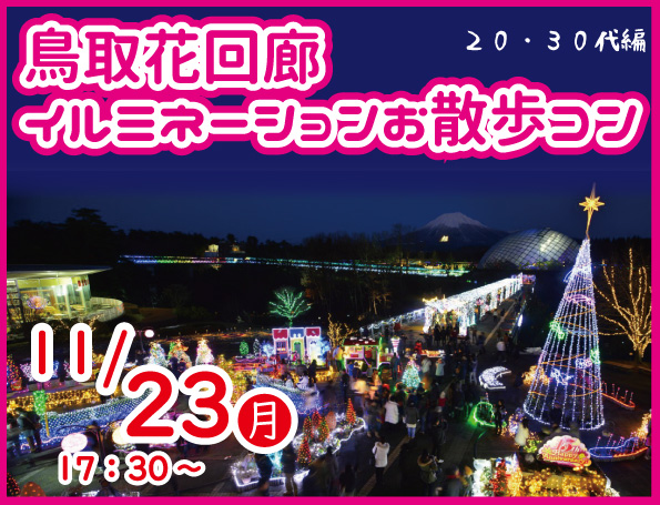 大好評 花回廊イルミネーションお散歩コン 30代編 サンフラワーパーティー山陰